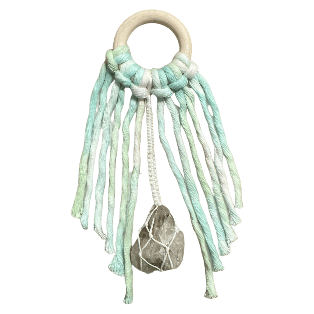 Mini Dream Catcher + Apophyllite Crystal | Blue
