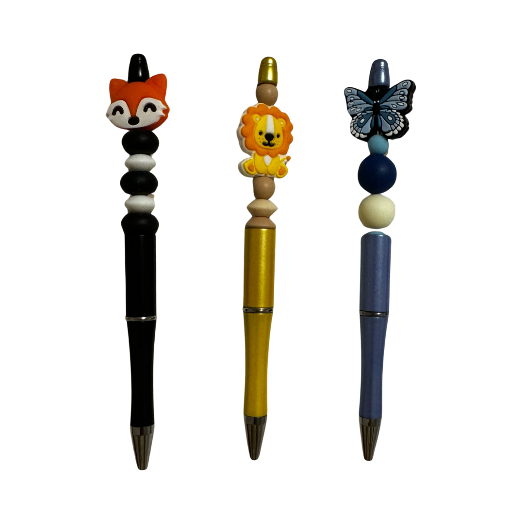 Lily’s Beaded Animal Pens | Black Ink
