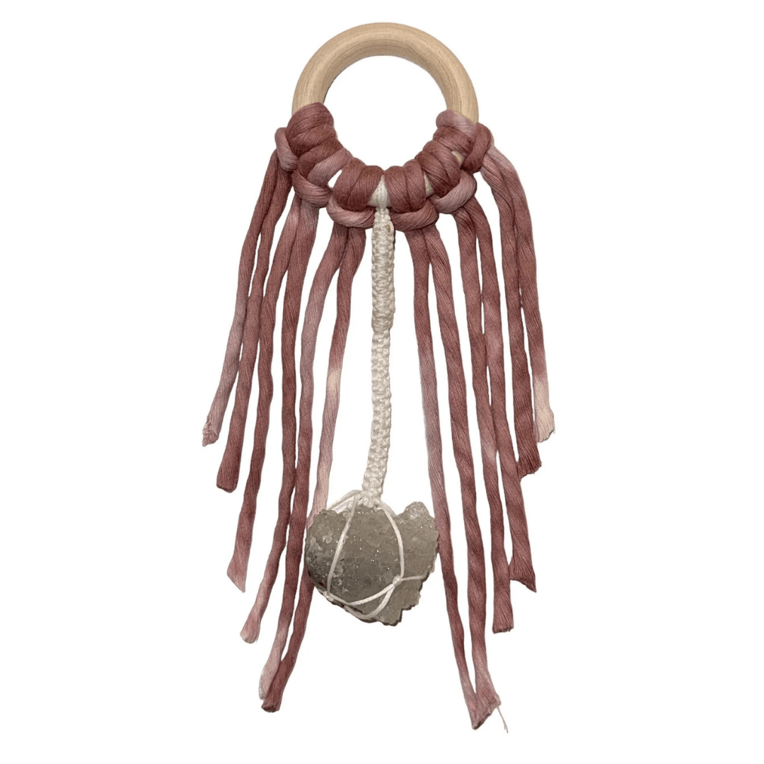 Mini Dream Catcher with Apophyllite Crystal