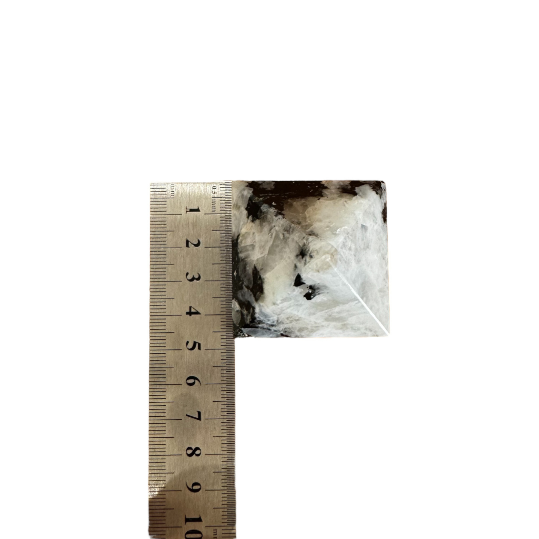 Moonstone Pyramid Crystal | Blue Flash