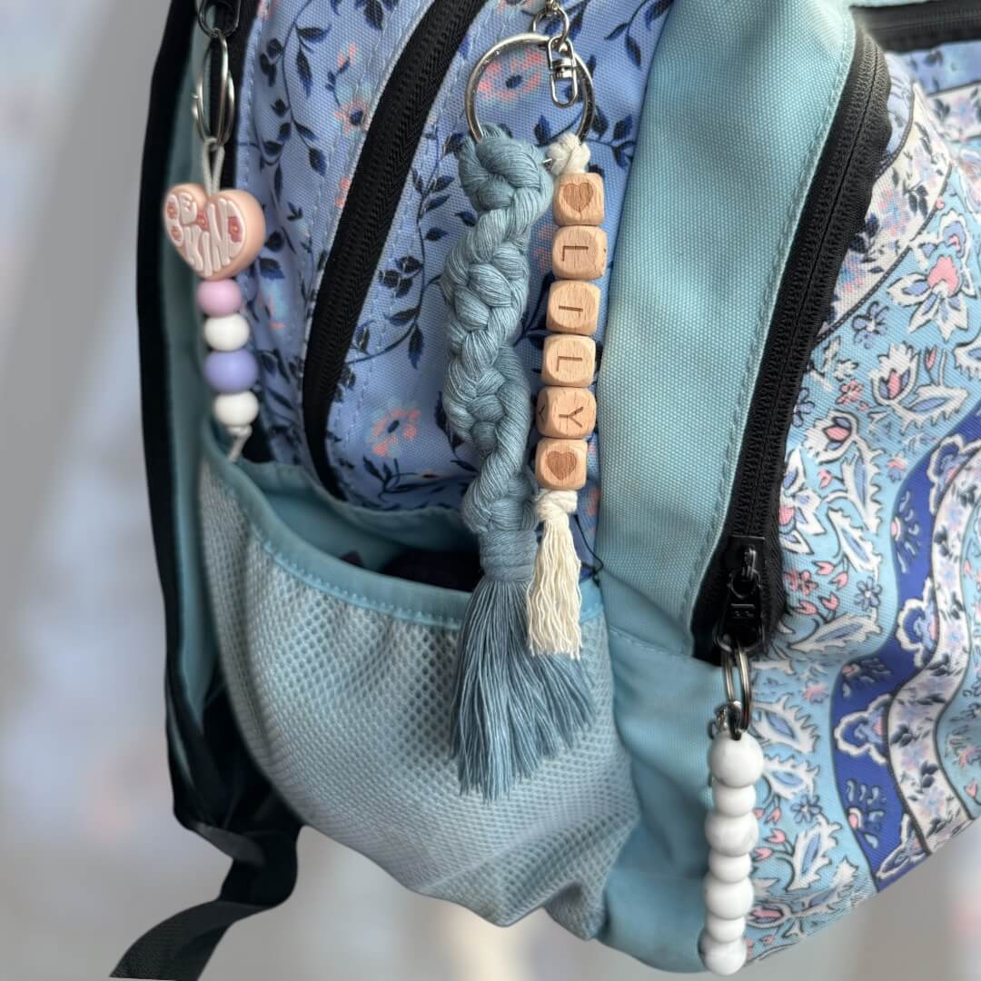 Chunky Twist Macrame Keyring | 3 Colours | With Name