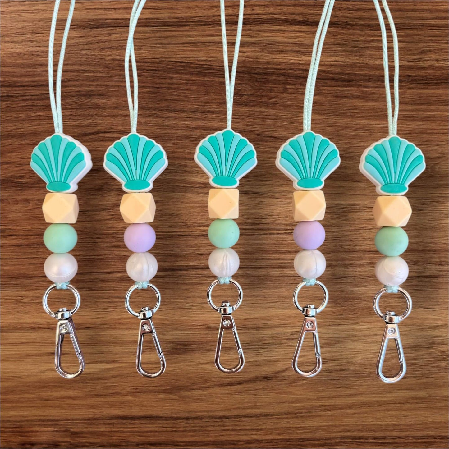 Ocean Themed Lanyard | Green or Purple Bead