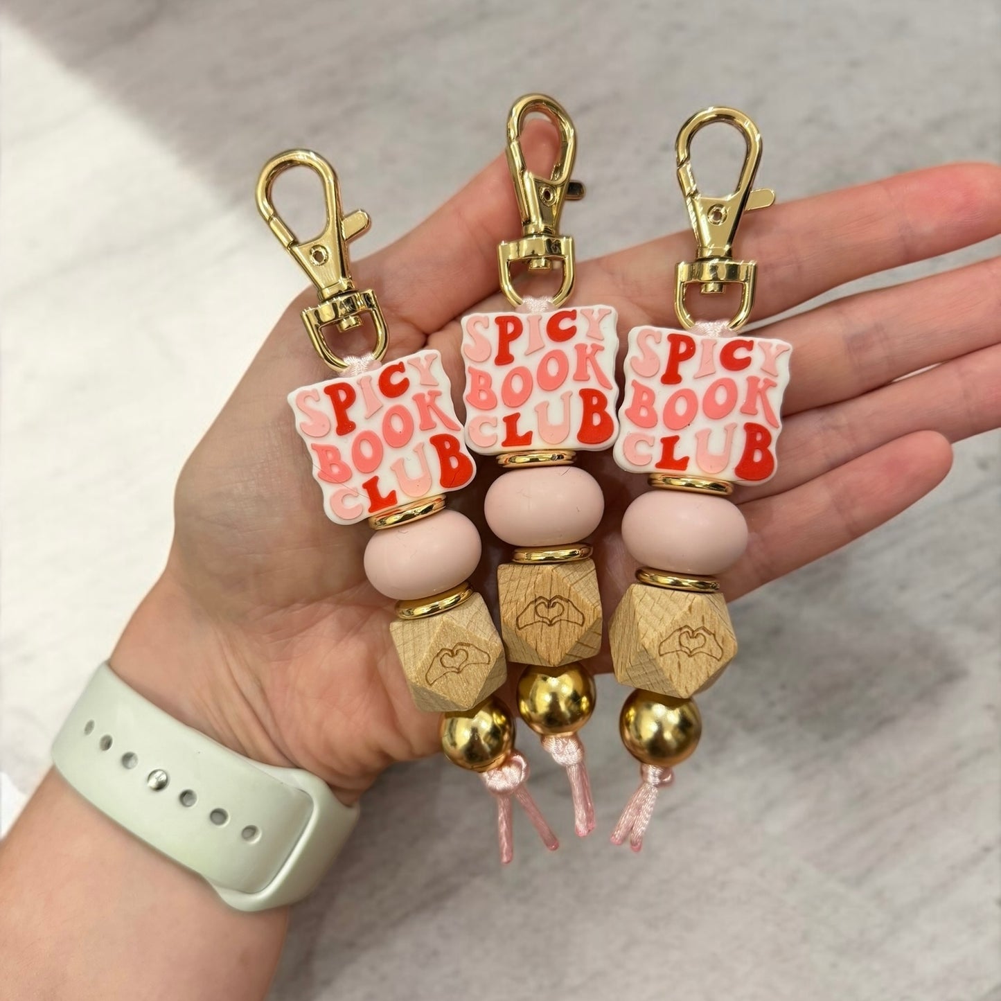 "Spicy Book Club" Keyring