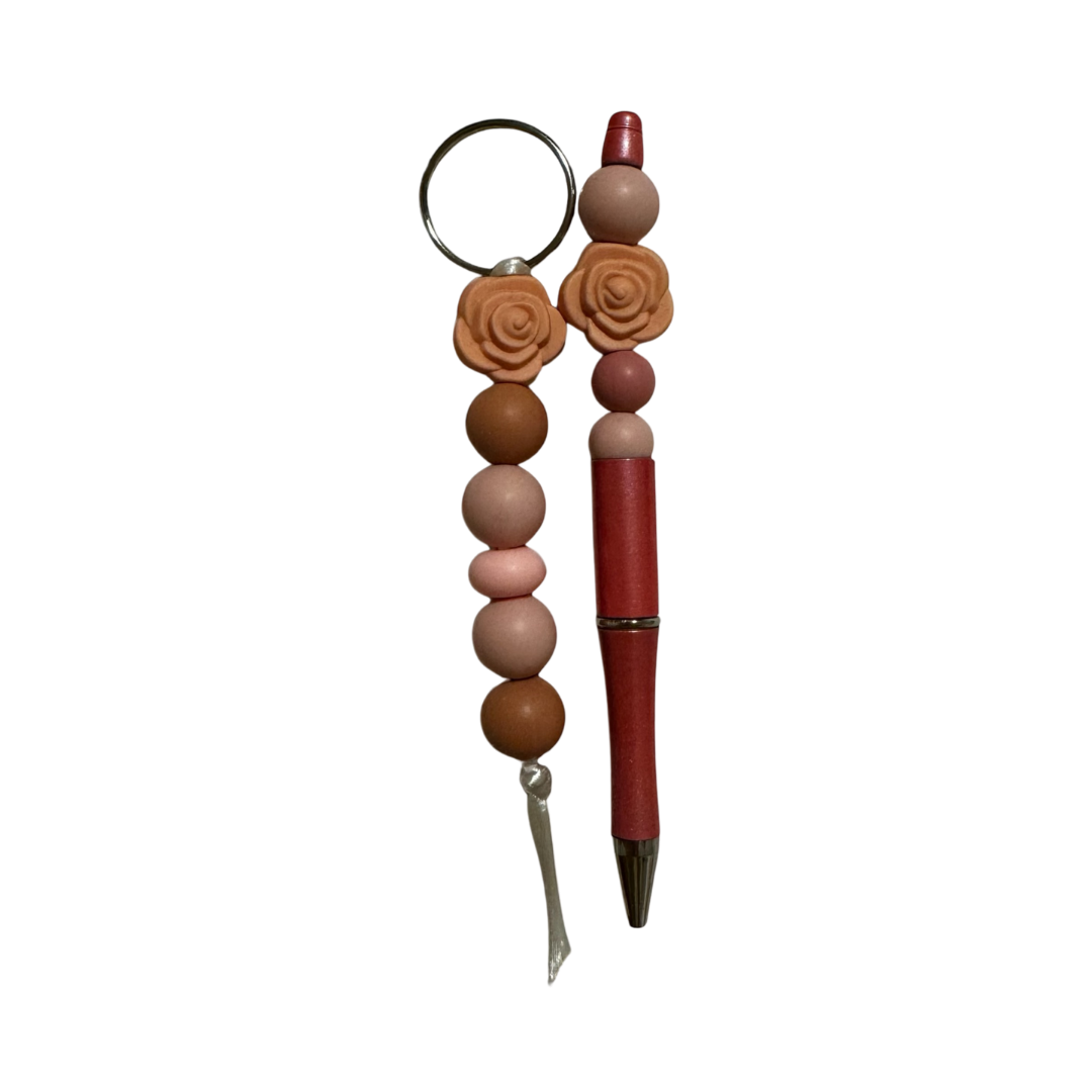 Lily’s Rose Pen + Keyring Set