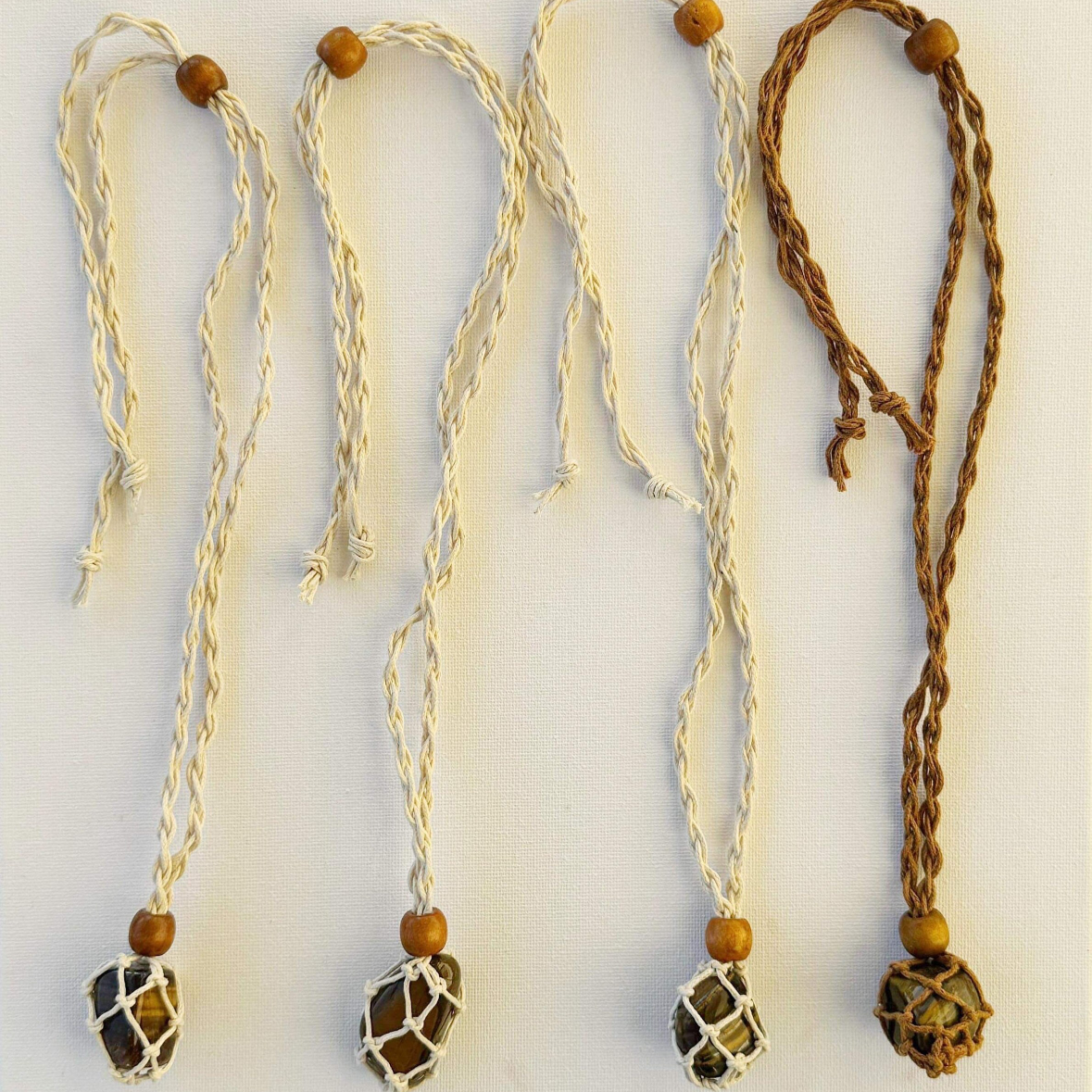 Macrame Tumble Crystal Necklace
