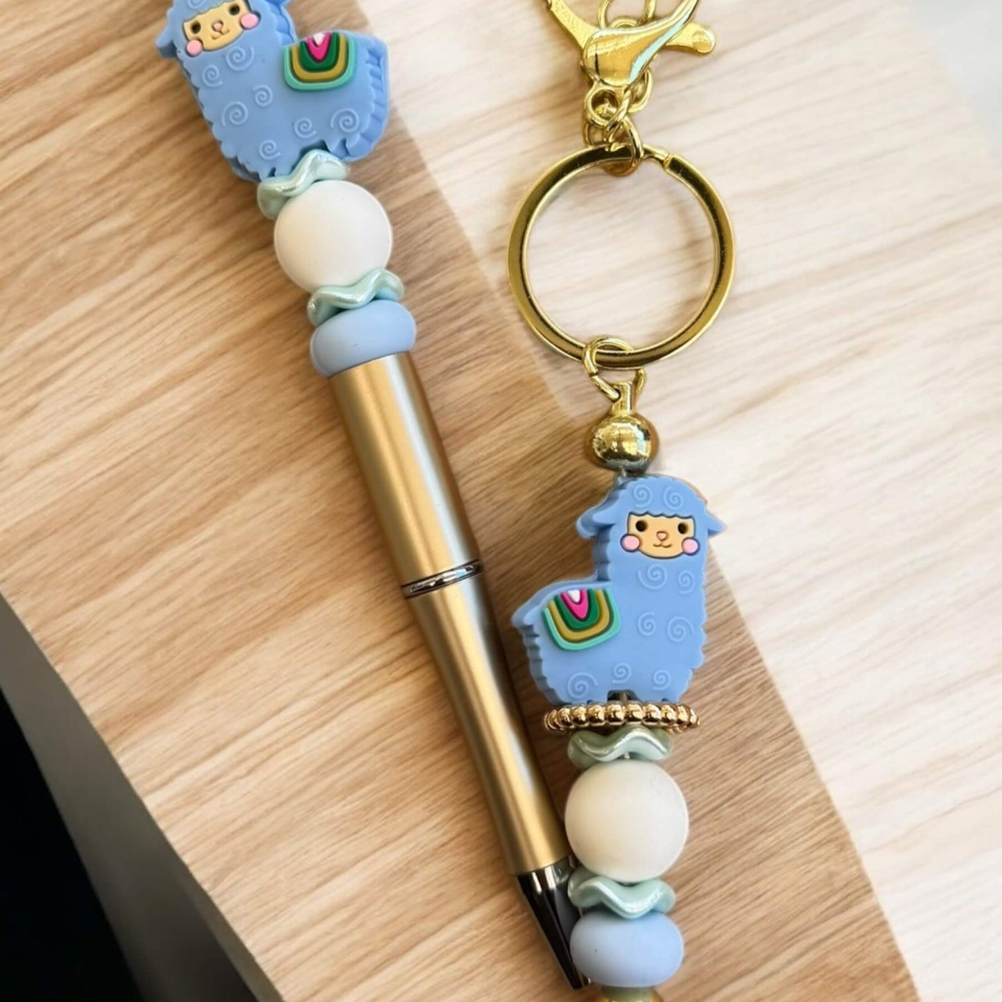 Matching Alpaca Pen and Keyring Set | 4 Colours