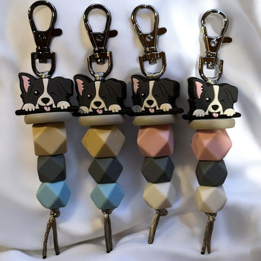 Dog Keyring | Pink or Blue