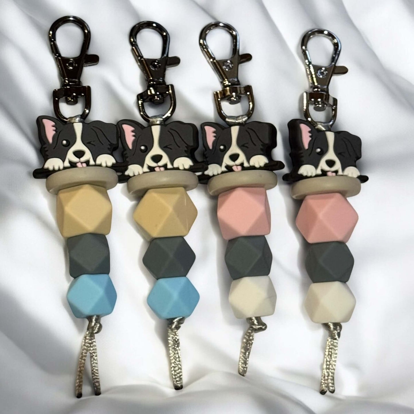 Dog Keyring | Pink or Blue