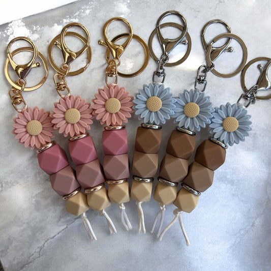 Flower Keyring New | Pink Or Blue
